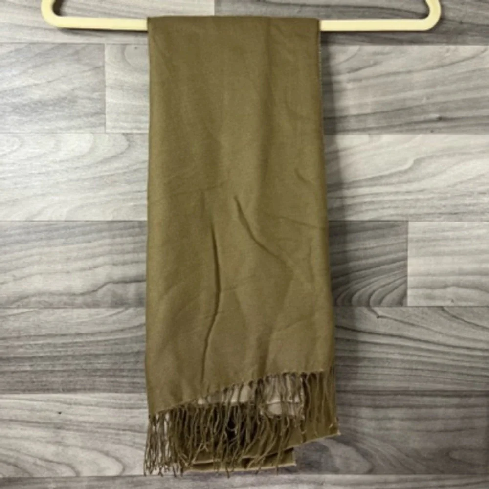 Pashmink Womens Shawl Wrap Scarf Brown‎ Rectangle Fringe Oversize Germany OS
